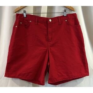 FADED GLORY Vintage RED DENIM SHORTS Size 18 New Old‎ Stock